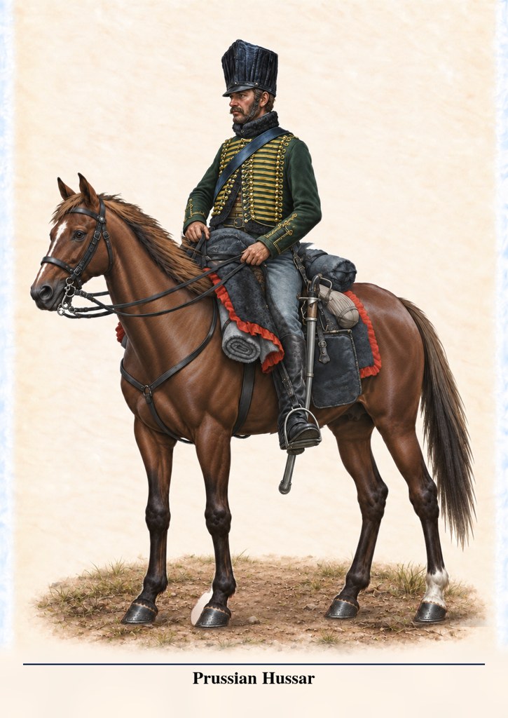 Prussia Hussar, left side uniform plate