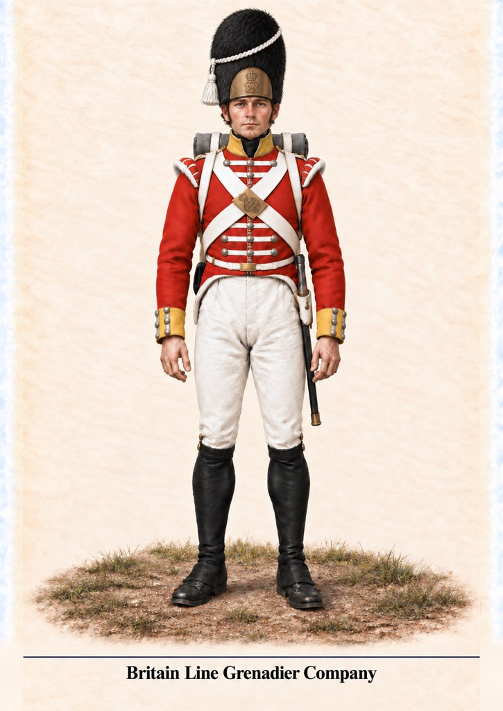 Britain Line Grenadier Company, front uniform plate