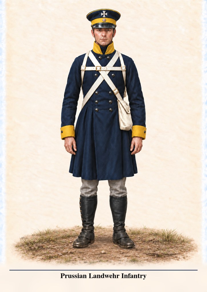 Prussia Landwehr Line, front uniform plate