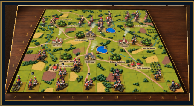 Field Commander: Élan battlefield board with miniature units