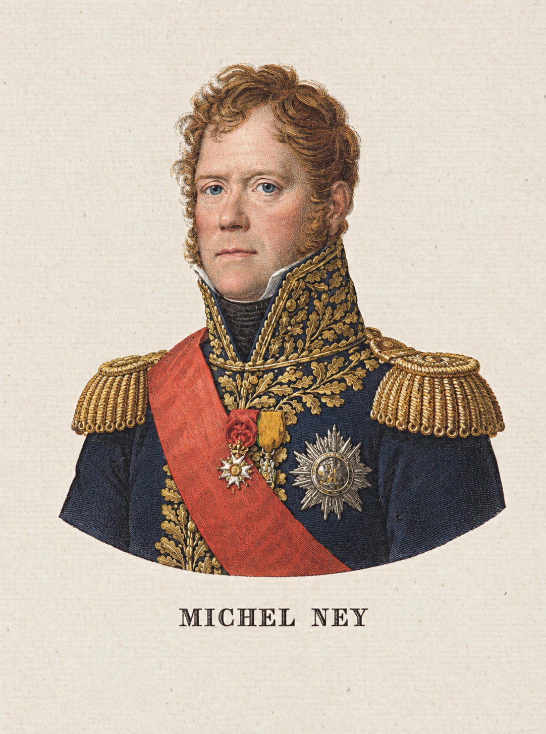 Marshal Michel Ney illustrated portrait