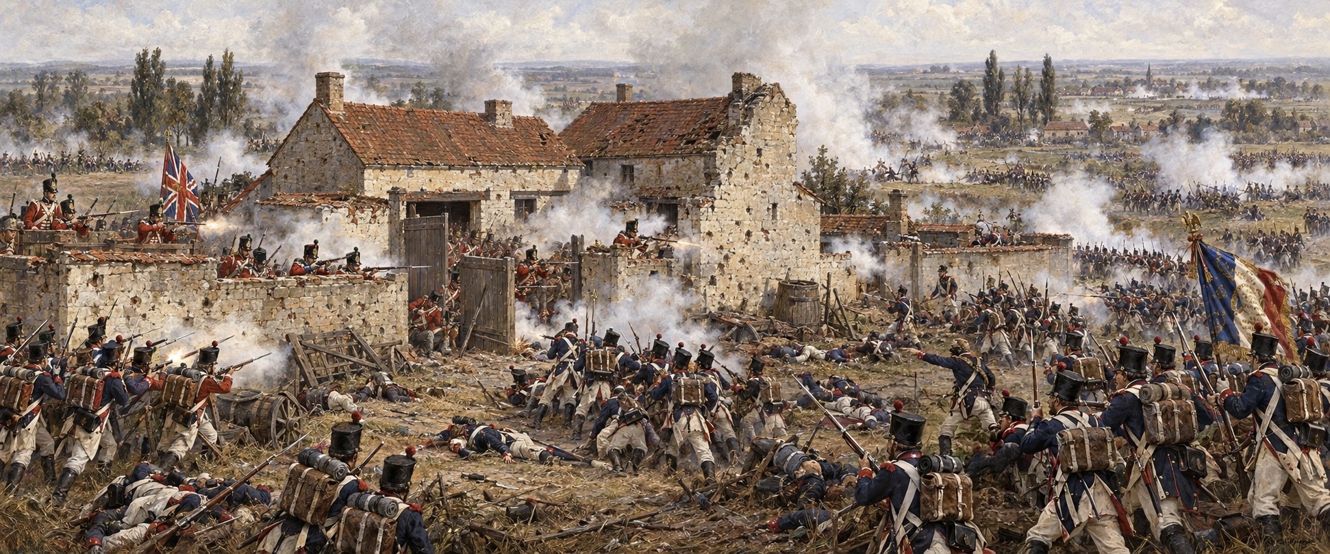 Waterloo battle painting